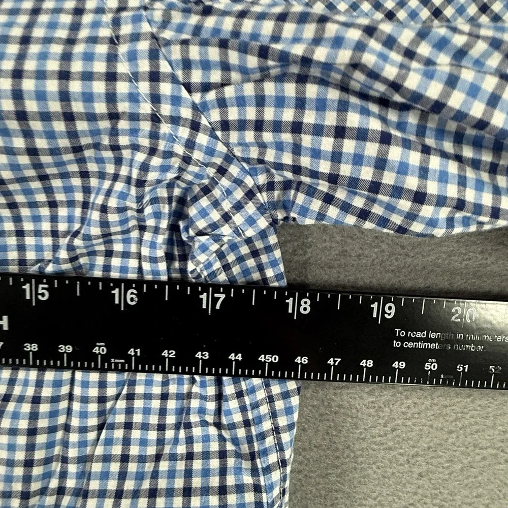 Ralph Lauren Button Down Shirt Check Cotton Boys Large L 14/16 Blue White
